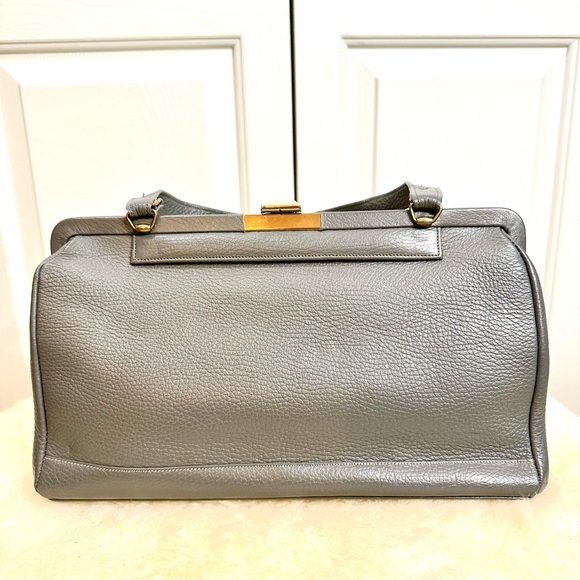 Vintage Merit New York Leather Gray Bag - Picture 1 of 16